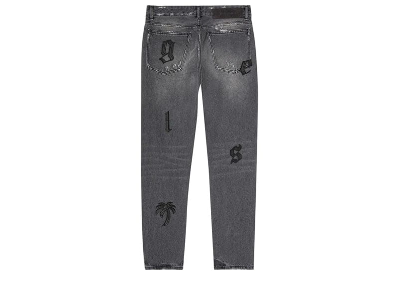 Palm Angels streetwear Palm Angels Logo Patch Classic Denim Pants Medium Grey/Black