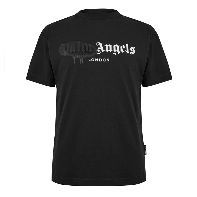 Palm Angels Streetwear Palm Angels London Sprayed Logo T-shirt Black
