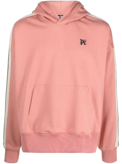 Palm Angels Streetwear Palm Angels Monogram Embroidered Track Hoodie Pink Black
