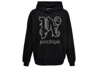 Palm Angels streetwear Palm Angels Monogram Statement Logo Hoodie Black