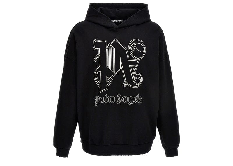 Palm Angels streetwear Palm Angels Monogram Statement Logo Hoodie Black