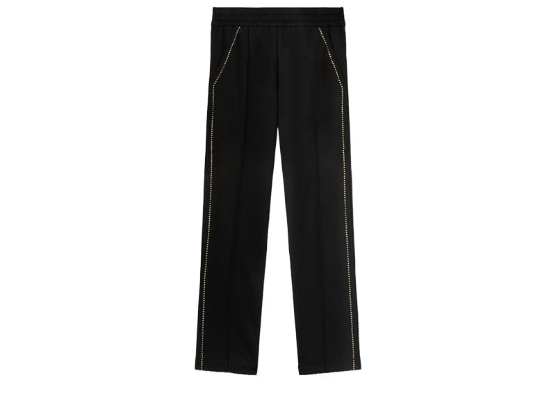 Palm Angels Streetwear Palm Angels Monogram Stud Track Pants Black Silver