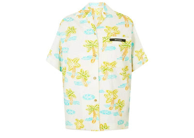 Palm Angels Streetwear Palm Angels Neon Bowling Shirt Off White Multi