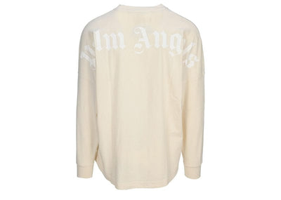 Palm Angels Streetwear Palm Angels Oversized Gd Classic Long-sleeve Tee White Neutrals