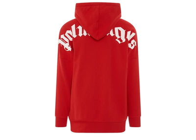 Palm Angels streetwear Palm Angels Oversized Logo Popover Sweatshirt Red/White