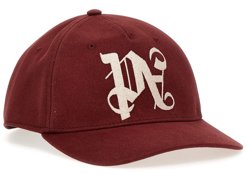 Palm Angels Accessories Palm Angels Pa Monogram Baseball Cap Rouge Brun