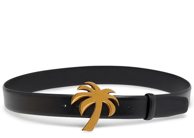 Palm Angels streetwear Palm Angels Palm Tree Buckle Leather Belt Black/Gold-tone