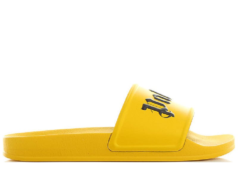 Palm Angels Yellow and Black Pool Slides Unisex Palm Angels Burning Monogram Pool Slider Black EU42/US9.5  main image 4