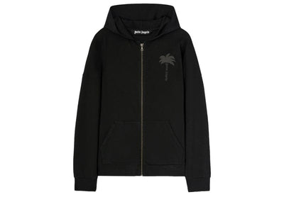 Palm Angels Streetwear Palms Zipped Hoody Vintage Black