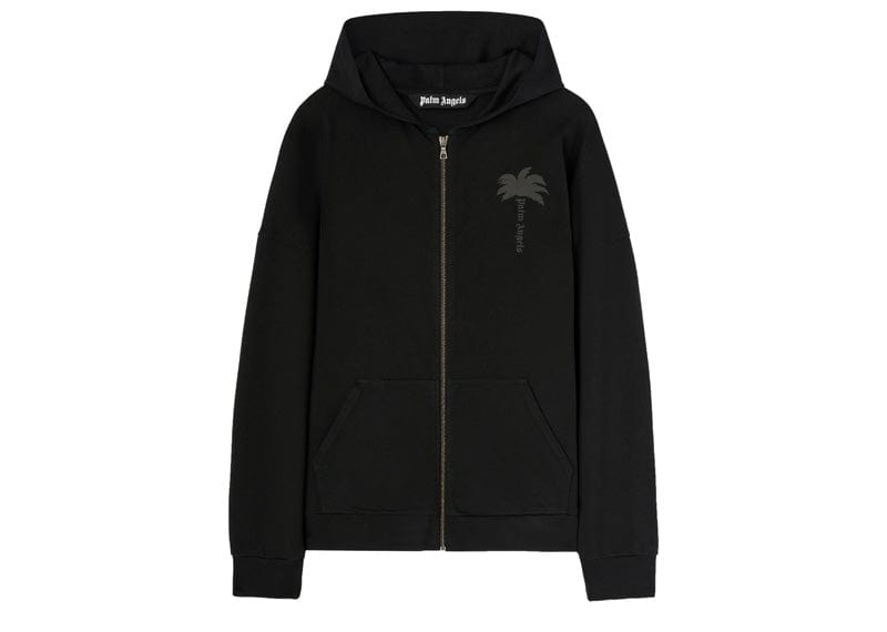 Palm Angels Streetwear Palms Zipped Hoody Vintage Black