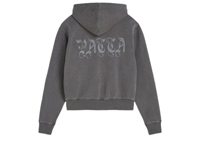 Patta Streetwear Patta Studded Washed Zip-Up Hoodie Volcanic Glass