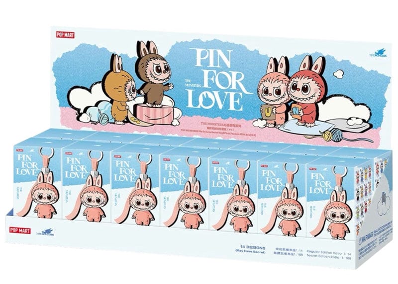 Pop Mart Accessories Pop Mart Labubu The Monsters Pin for Love Series Vinyl Plush Pendant (N-Z) Sealed Case (14 Blind Box)