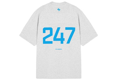 Represent Streetwear Represent 247 Oversized T-Shirt Ash Grey & Electric Blue