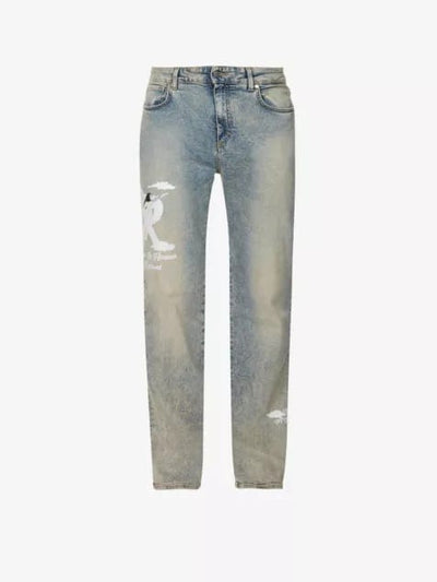 Represent Streetwear Represent Blue Cream Storms In Heaven Regular-fit Stretch-denim Jeans