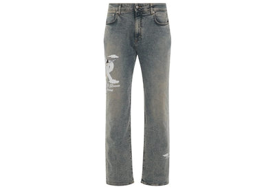 Represent Streetwear Represent Blue Cream Storms In Heaven Regular-fit Stretch-denim Jeans