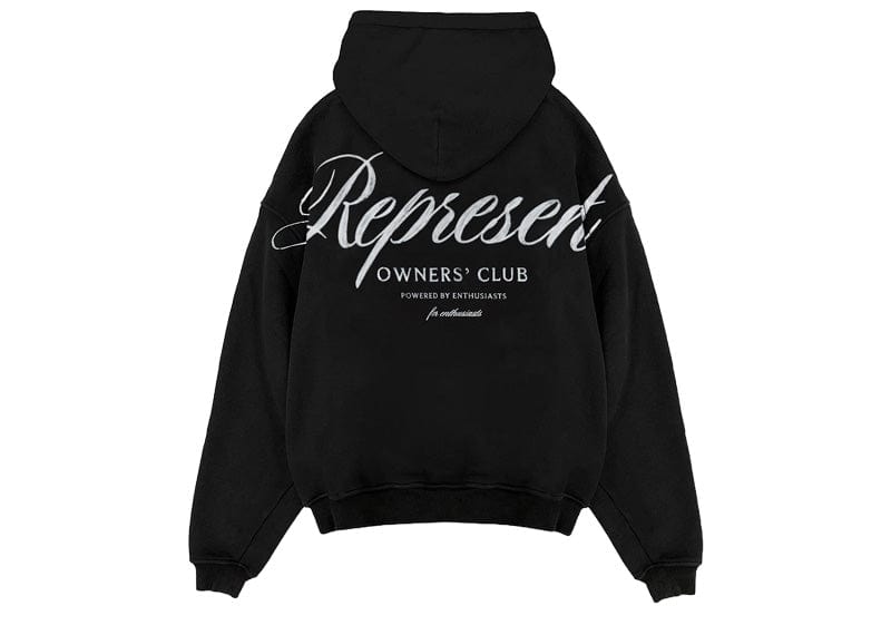 Represent streetwear Represent Club Script Hoodie Black