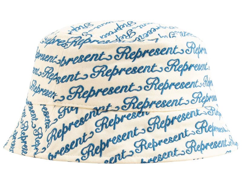 Represent Embroidered Bucket Hat Antique White – Court Order