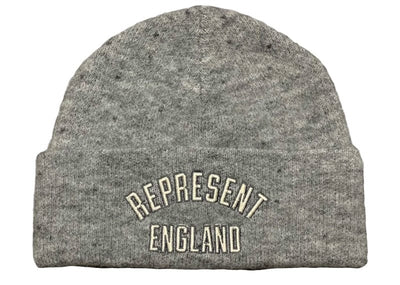 Represent Accessories Represent England Applique Beanie Grey Marl