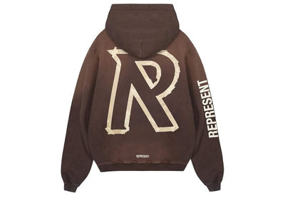 Represent Streetwear Represent Masking Tape Initial Zip Hoodie Cedar