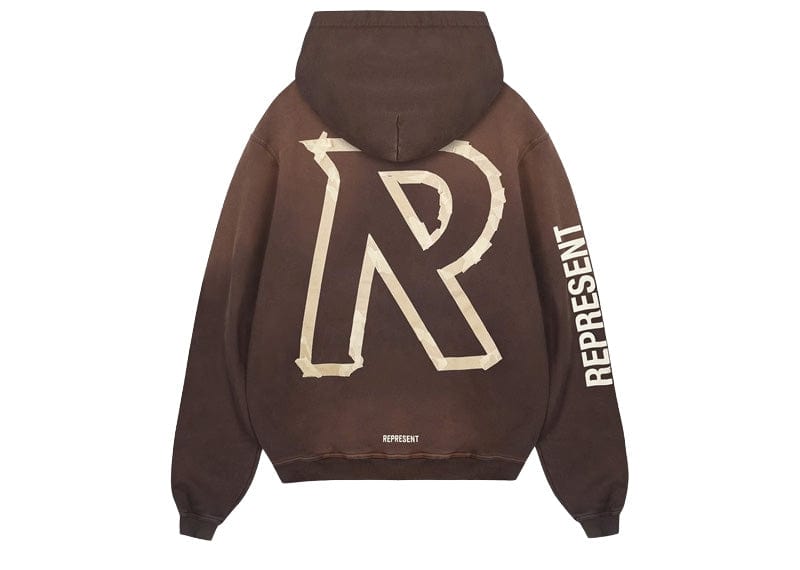 Represent Streetwear Represent Masking Tape Initial Zip Hoodie Cedar
