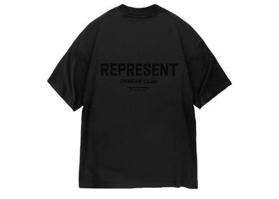 Represent Streetwear Represent Owners Club Flocked T-Shirt Black