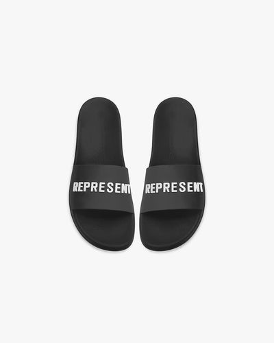 Represent Sneakers Represent Pool Slides Black