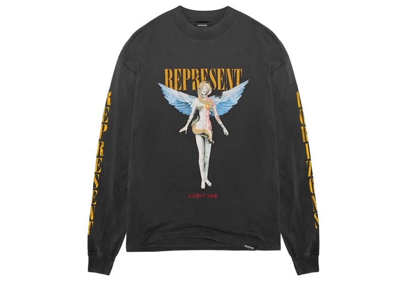Represent Streetwear Represent Reborn Longsleeve Tee Aged Black