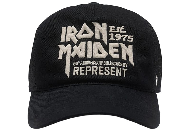 Represent Accessories Represent X 47 X Iron Maiden Anniversary Trucker Cap Washed Black