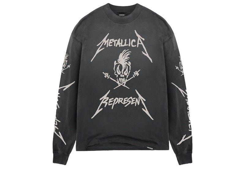 Represent Streetwear Represent X Metallica Garage Inc L/S T-Shirt Stained Black