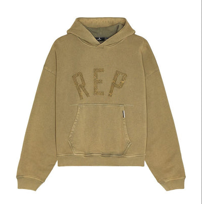 Represent Streetwear Rpresent REP Applique Hoodie Fawn