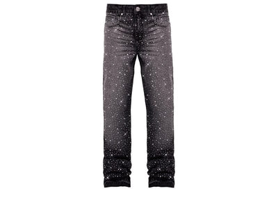 Reputation Studios Streetwear Reputation Studios Crystal Flare Denim Jeans Black