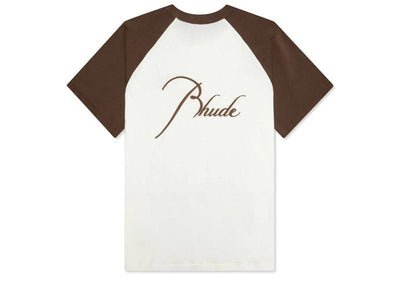 Rhude Streetwear Rhude Raglan Logo T-shirt White Brown