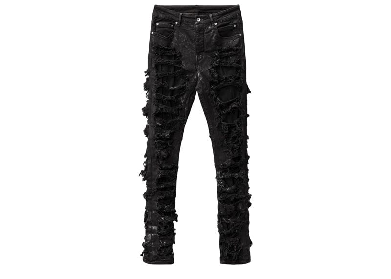 Rick Owens Streetwear Rick Owens DRKSHDW Detroit Cut Black Slasher Jeans