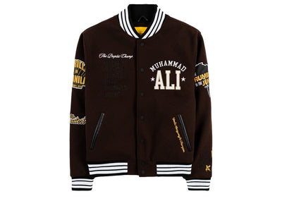 Shoe Palace streetwear SP x Muhammad Ali Varsity Jacket - Brown