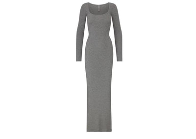 Skims Streetwear Skims Soft Lounge Long Sleeve Dress Heather Grey