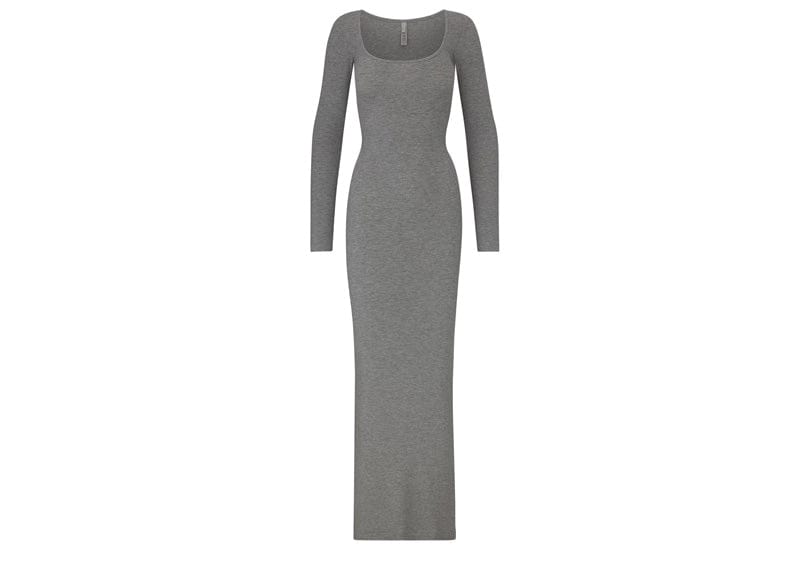 Skims Streetwear Skims Soft Lounge Long Sleeve Dress Heather Grey