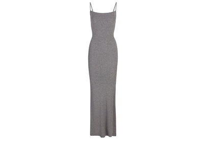 Skims streetwear Skims Soft Lounge Long Slip Dress Heather Grey