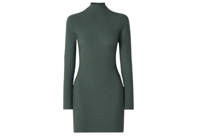 Skims Streetwear Skims Soft Lounge Mock Neck Long Sleeve Minidress Deep Sea