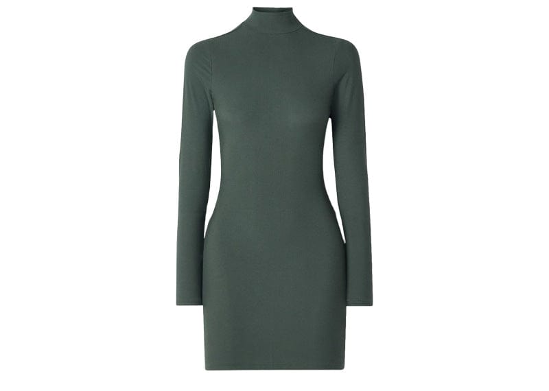 Skims Streetwear Skims Soft Lounge Mock Neck Long Sleeve Minidress Deep Sea