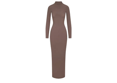 Skims Streetwear Skims Soft Lounge Turtleneck Stretch-Woven Maxi Dress Amethyst