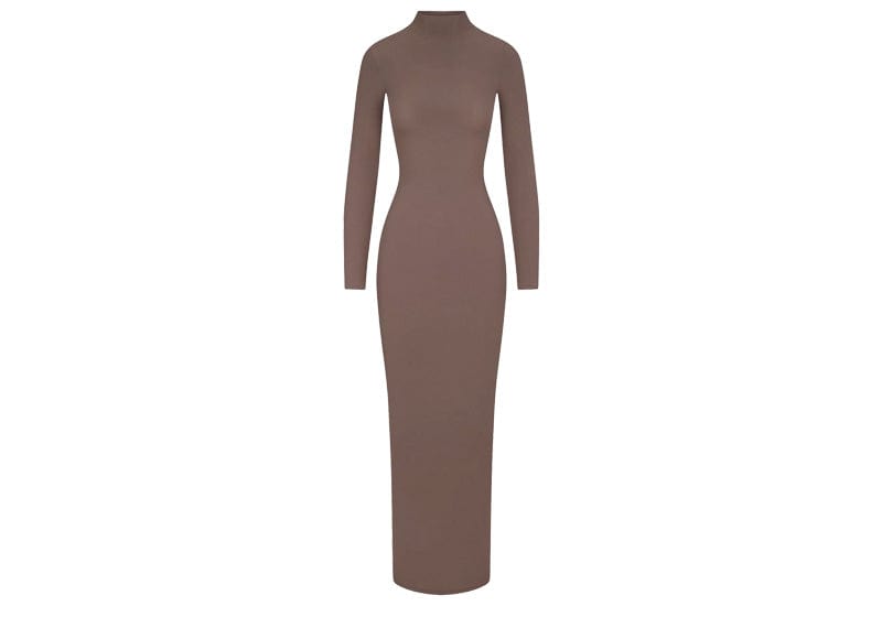 Skims Streetwear Skims Soft Lounge Turtleneck Stretch-Woven Maxi Dress Amethyst