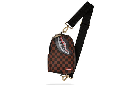 Sprayground Accessories Sprayground Sharks in Paris Lenticular Crossbody Bag Brown