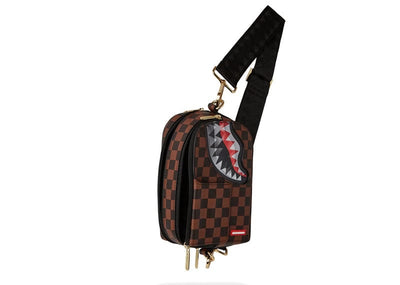 Sprayground Accessories Sprayground Sharks in Paris Lenticular Crossbody Bag Brown