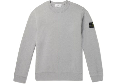 Stone Island streetwear Stone Island Logo Appliquéd Mélange Cotton Jersey Sweatshirt Grey