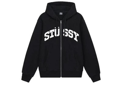 Stussy streetwear Stussy Block Sport Zip Hoodie Black