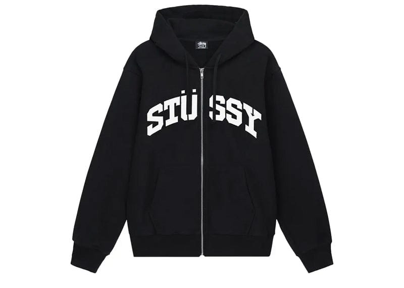 Stussy streetwear Stussy Block Sport Zip Hoodie Black