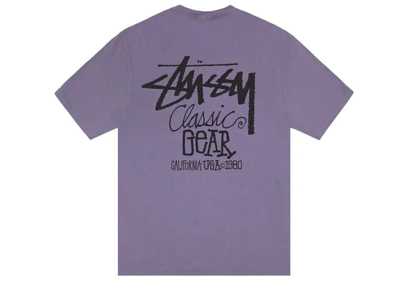 Stussy streetwear Stussy Classic Gear Pigment Dyed Tee Grape