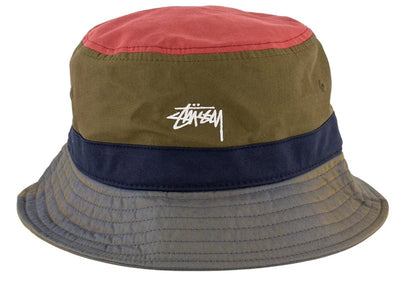 Stussy Accessories Stussy Colour Block Bucket Hat red/olive/navy/grey