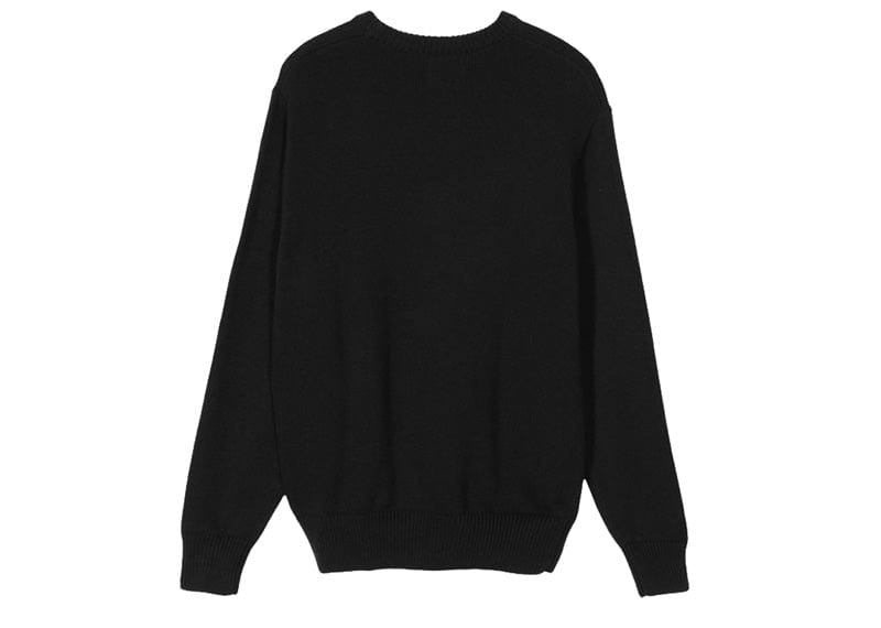 STUSSY Streetwear Stussy Curly S Logo Sweater Black