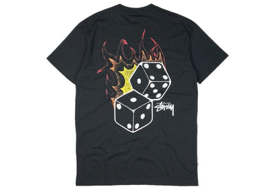 Stussy Streetwear Stussy Fire Dice T-Shirt Black